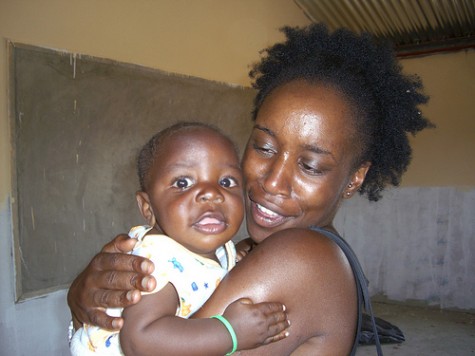 Mutsa Marau with a Mukuni baby
