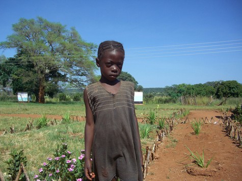 Young orphan in Mukuni Village Zambia