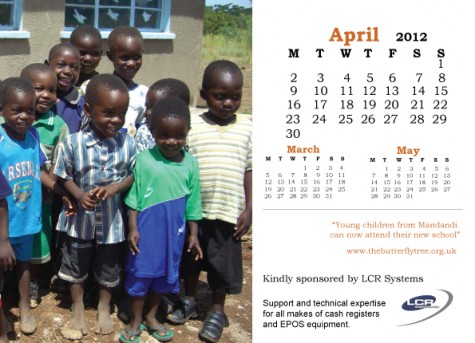 2012 Charity Calendar Front