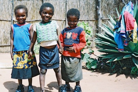Zambian little girls who inspired The Butterfly Tree