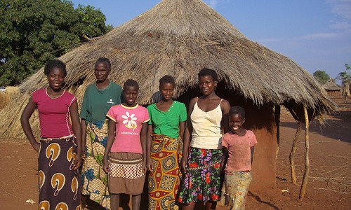 Five orphaned girls living with their grandmother in N’gandu Village