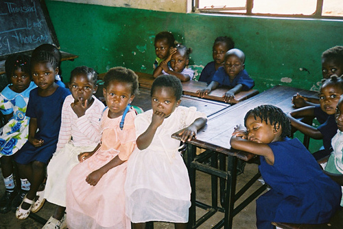 Mukuni Pre-school Children before The Butterfly Tree